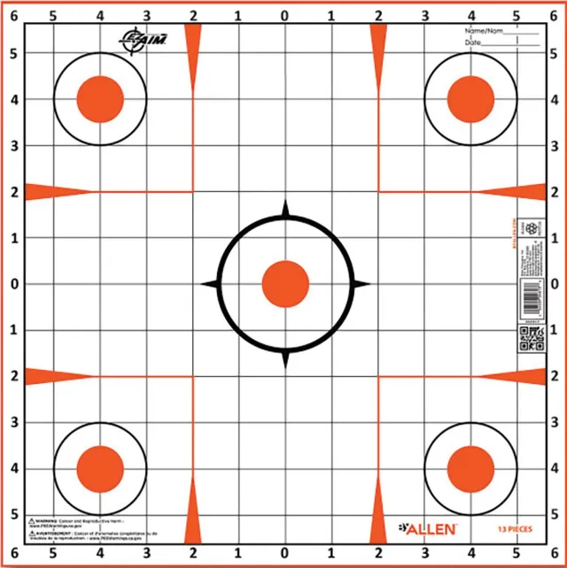 Allen EZ Aim Sight-In Grid Paper Targets 12x12 12 pk. - View 2