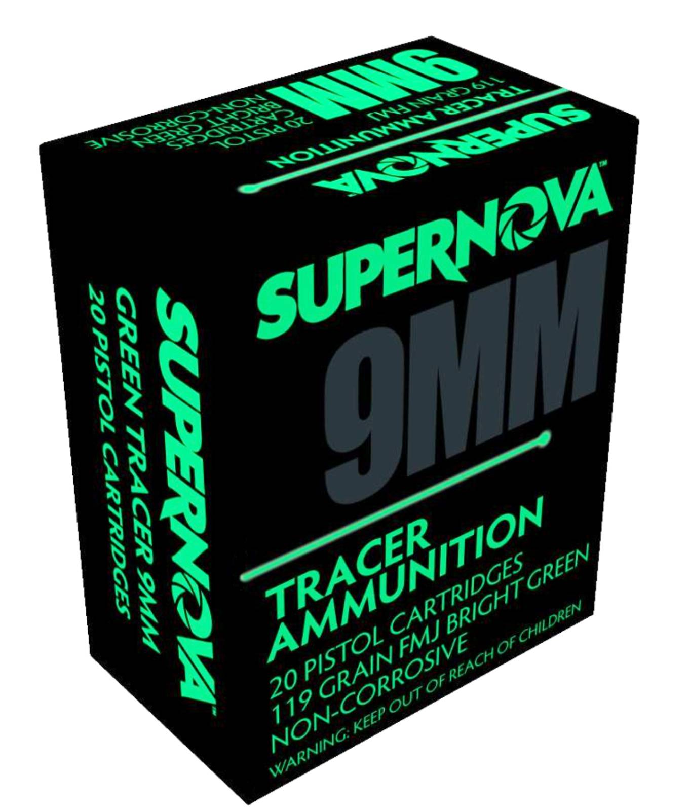 Piney Mountain PMSN9MMG 9mm Luger 119Gr Green Tracer FMJ 20 Rounds - View 2