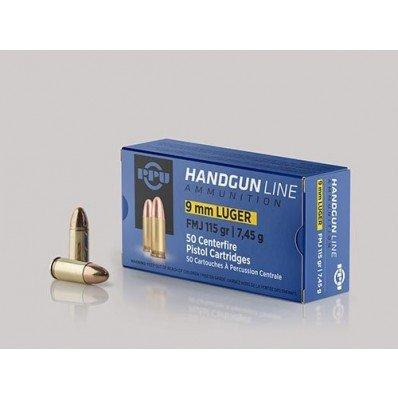 PPU PPH9F1 Handgun 9mmLuger 115gr Full Metal Jacket 50 Per Box/20 Case - View 2
