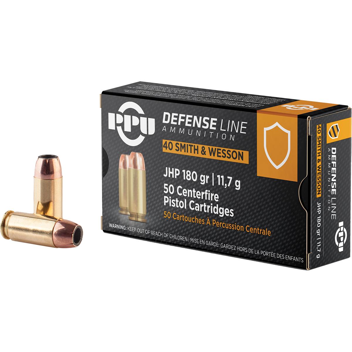 PPU Ppd40 Defense 40S&W 180Gr Jacketed Hollow Point 50 PER Box/10 Case - View 2