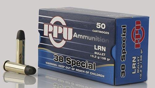 PPU PPH38SL .38 Special 158gr LRN Ammo 50 Rounds Brass Case - View 2