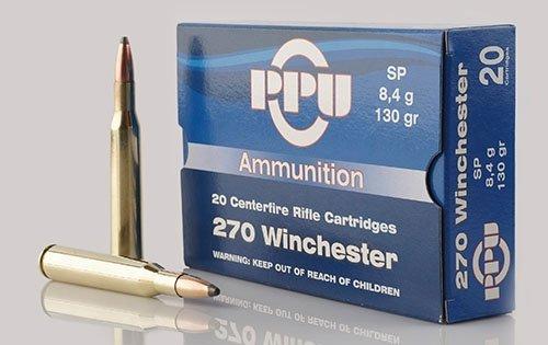 PPU PP2701 Standard Rifle 270Win 130gr Soft Point 20 Per Box/10 Case - View 2