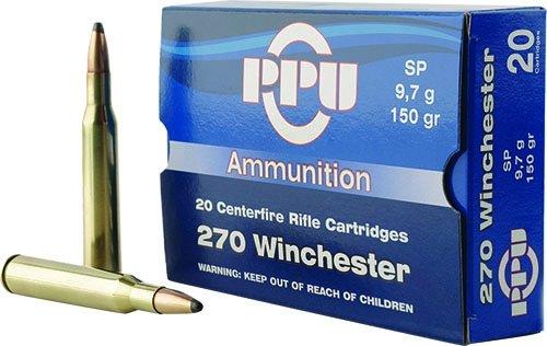 PPU PP2702 Standard Rifle 270Win 150gr Soft Point 20 Per Box/10 Case - View 2