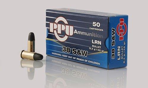 PPU PPH38SW Handgun 38S&W 145gr Lead Round Nose 50 Per Box/20 Case - View 2
