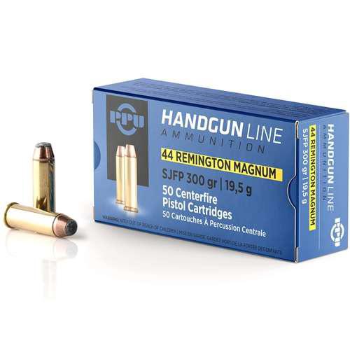 PPU PPH44MF Handgun 44RemMag 300gr Semi Jacketed Flat Point 50 Per... - View 2