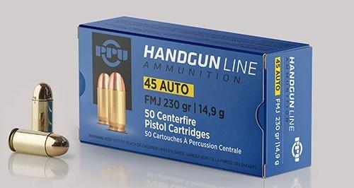 PPU PPH45F Handgun 45ACP 230gr Full Metal Jacket 50 Per Box/10 Case - View 2