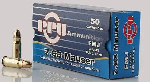 Prvi Partizan PPH763 7.63mm Mauser 85gr FMJ Ammo 50 Rounds - View 2