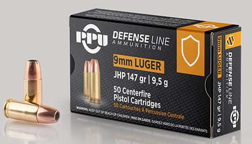 PPU 9mm Personal Defense Ammo 147 gr Jacketed Hollow Point (JHP) 50 Round - View 2