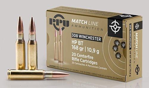 308 Win Match Ammo 168 gr Hollow Point Boat-Tail (HPBT) 308WIN 168gr - View 2