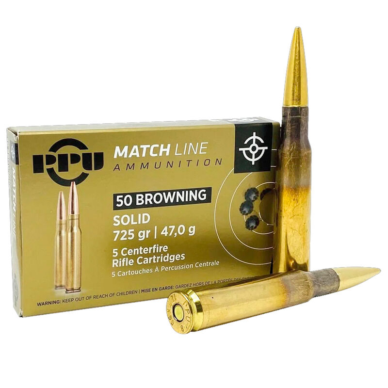 Prvi Partizan PPM50 .50 BMG 725gr FMJ Match Ammo 5/Box - View 2