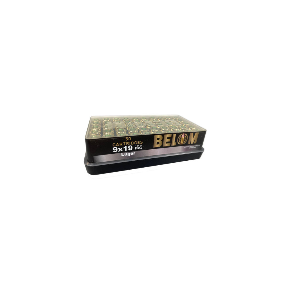 Belom 8606110608086 9MM 124 Grain FMJ 50 Rounds - View 2