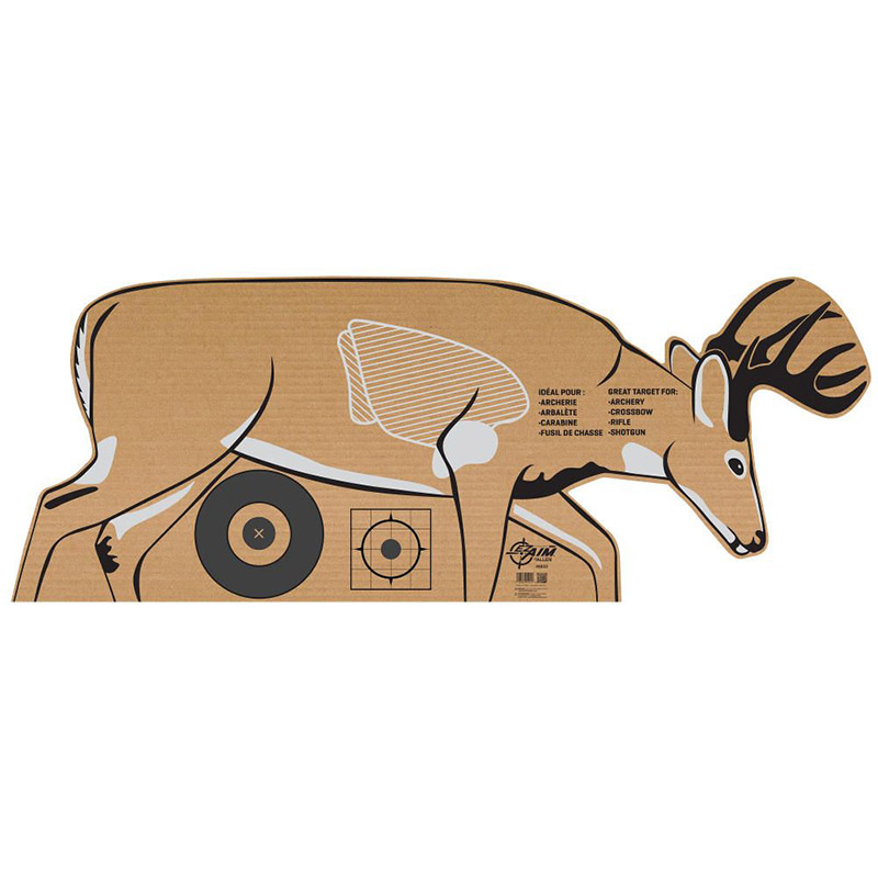 EZ-Aim 6033 Deer Silhouette Standing Cardboard Crossbow/Rifle/Shotgun Brown/White - View 2