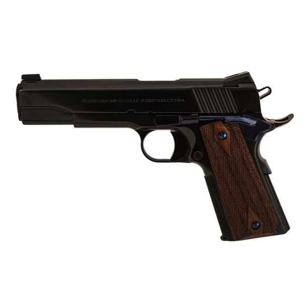 Standard Manufacturing 1911B .45 ACP 5" Barrel 8rd Blued Rosewood Grips - View 2