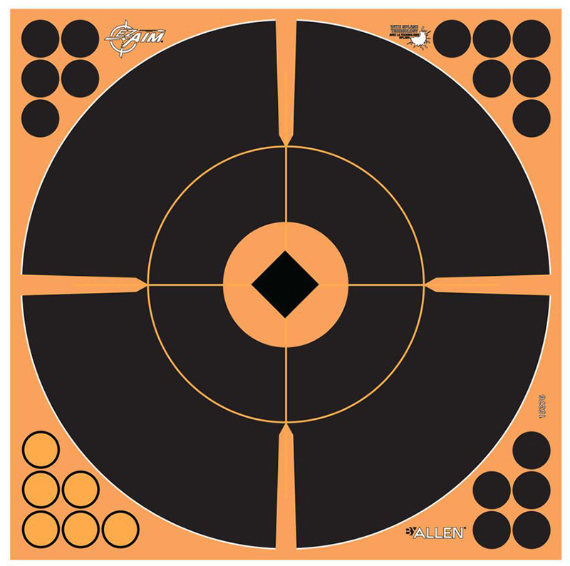Allen EZ-Aim Adhesive Paper Splash Shooting Targets 12" Square 12-Pack - View 2