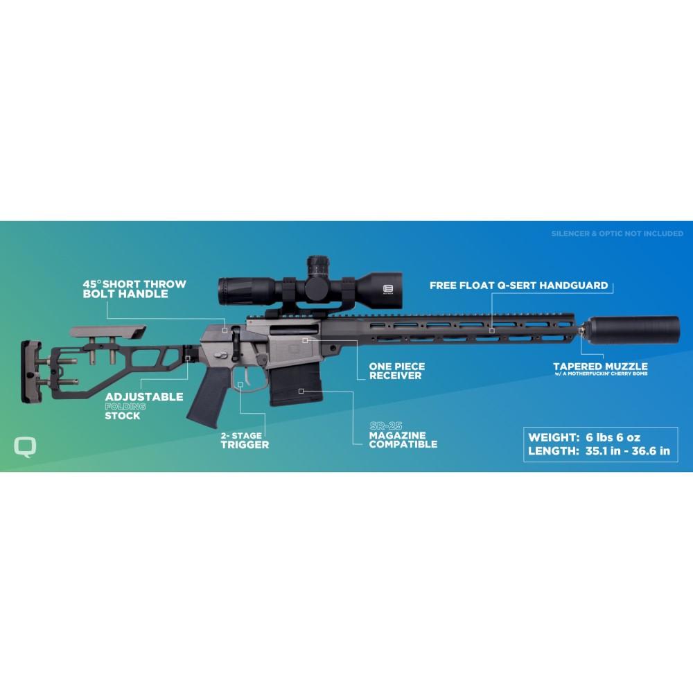 Q LLC The Fix Bolt Action Rifle .308 Winchester 16" Barrel 10rd Magazine - View 2