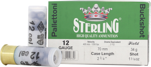 Sterling Ammunition Big Game 12GA 2.75in 00 Buck 9 Pellet 10RD - View 2