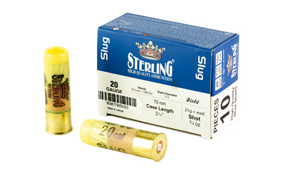 Sterling Big Game 20 Gauge 2.75in 7/8oz Slug Ammo 10 Round Box - View 2