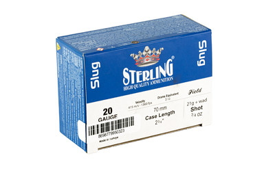 Sterling Big Game 20 Gauge 2.75in 7/8oz Slug Ammo 10 Round Box - View 3