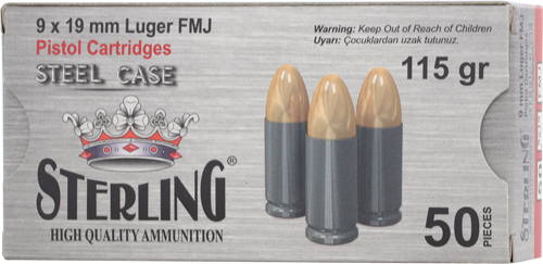 STERLING 8698779957674 9MM 115 FMJ STEEL 50/20 - View 2
