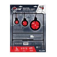 Allen EZ-Aim Triple Deflector Spinner Target System Rimfire .22 Cal. & Air Guns 10.75"W x 12.5"H Black/Red - View 2
