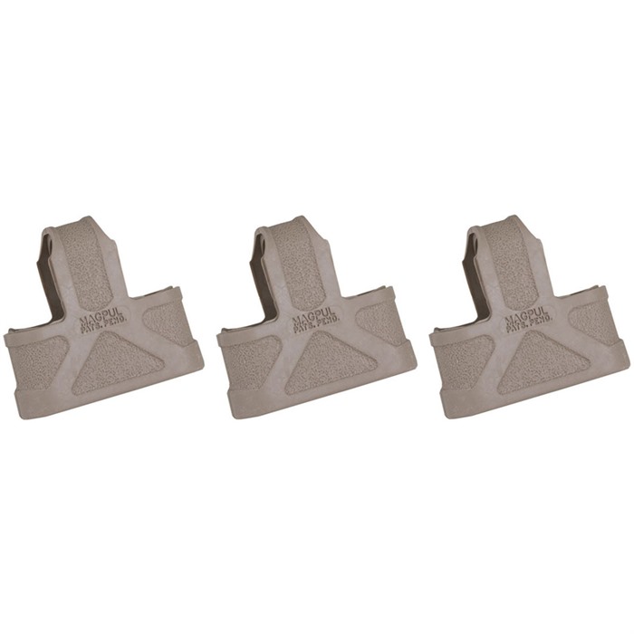 Magpul MAG001-FDE Original Magpul Made of Rubber w/ Flat Dark Earth Finish for 5.56x45mm NATO Mags/ 3 Per Pack - View 2