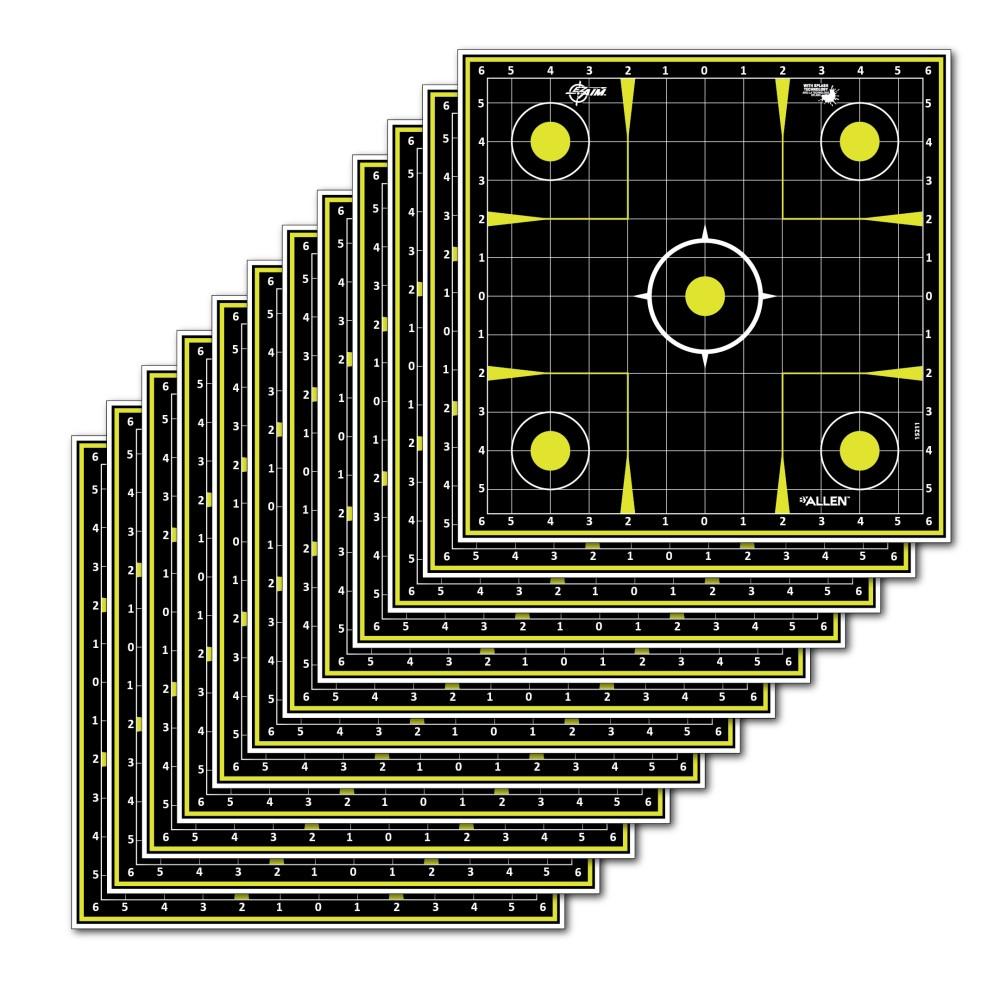 Allen EZ Aim Splash Reactive Sight-In Grid Target 12.5" x 12.5" 30 Pack - View 2