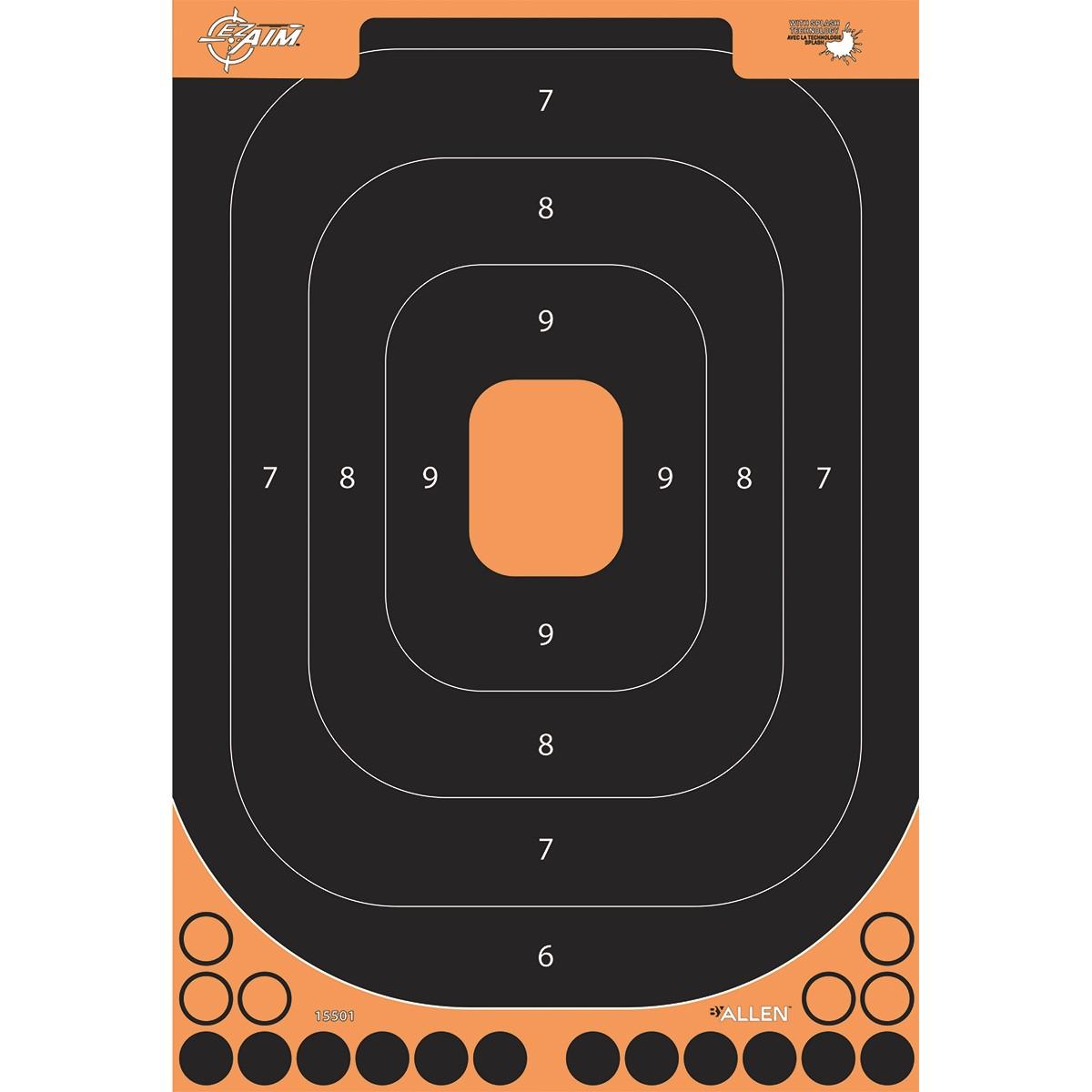 Allen EZ Aim Splash Reactive Handgun Trainer Target 12.5" x 18.5" 5 Pack - View 2