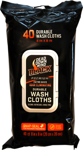 Dead Down Wind 13725 Wash Cloths Black Premium Odor Eliminator Unscented - View 2