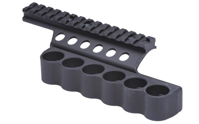 Mesa Tactical 92010 6-Shell Side Saddle 12 Gauge with Rail 5.5" Black - View 2