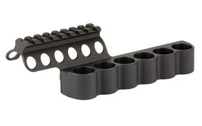 Mesa Tactical 94270 SureShell 6-Shell Side Saddle Rail, Aluminum, Black - View 2