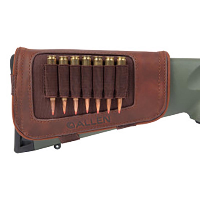 Allen 8517 New Castle Buttstock Carrier Leather 7rd .223 to 300 Win Mag - View 2