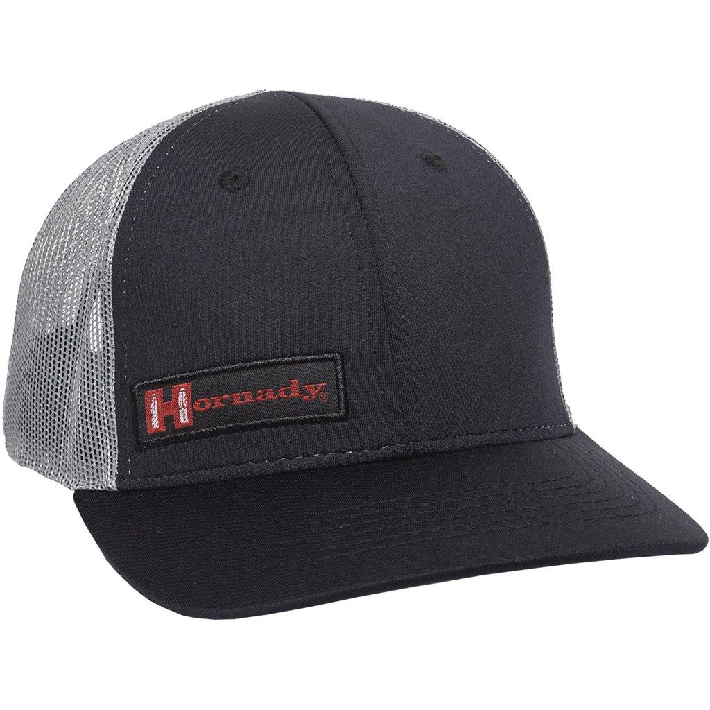 Outdoor Cap Black/Grey Mesh Back w/Woven Hornady Label - View 2