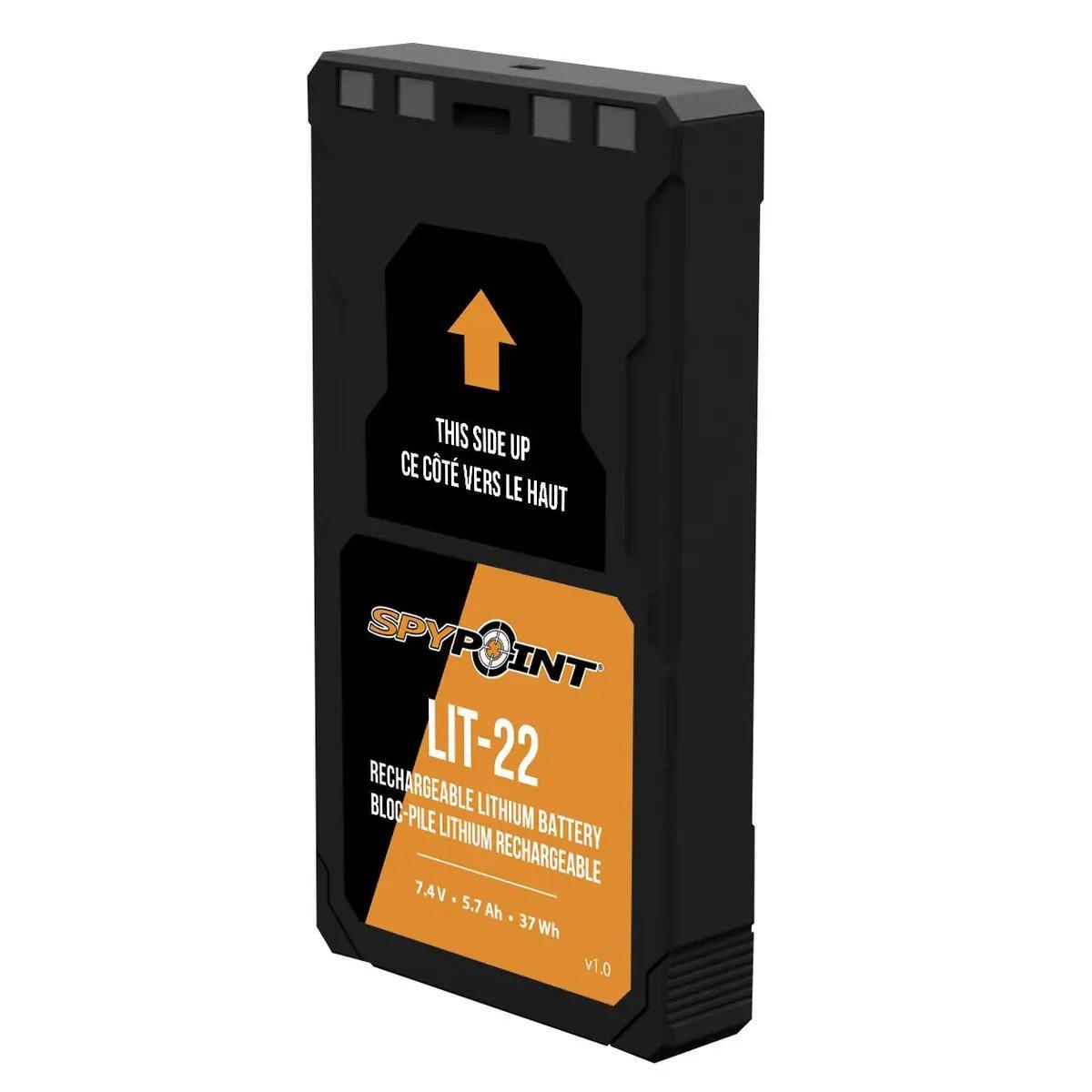 Spypoint 05538 Lit-22 Rechargeable Lithium Battery Pack Black 7.4 Volts (2) - View 2