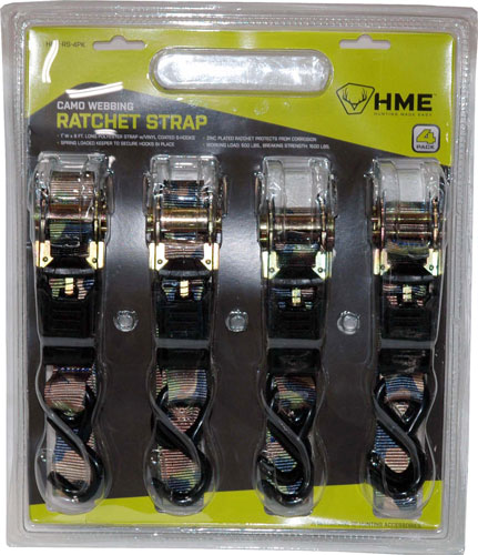 HME Camo Ratchet Tie Down 8ft 4/pack - View 2