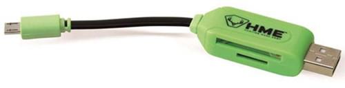 HME HMESDCRAND Memory Card Reader Micro USB USB Up To 256GB Black Green - View 2