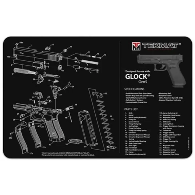 TekMat TEKR20GLOCK-G5 Glock Gen 5 Ultra 20 Cleaning Mat Gen5 Parts... - View 2