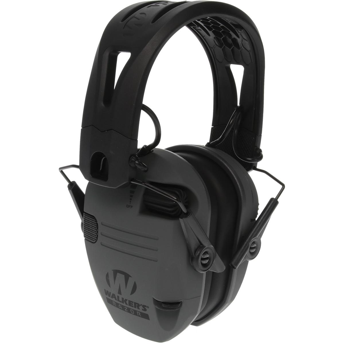 Walkers Razor Tacti-Grip Electronic Ear Muffs 23 dB NRR Battleship Grey - View 2