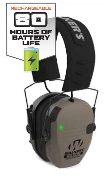 Walkers GWP-RSEMRC-FDE Razor Rechargeable Muff FDE Hearing Protection - View 2