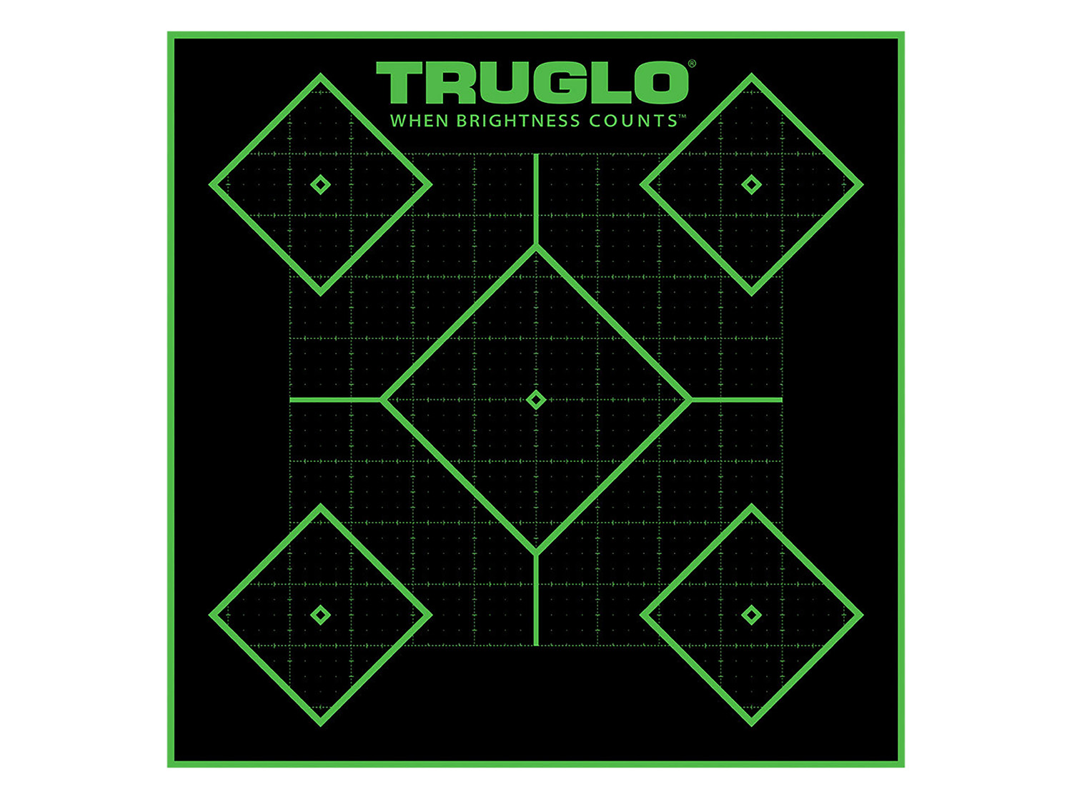 TruGlo TG14A25BB Tru-See 5-Diamond Self-Adhesive Targets 12"x12" 25 Pack - View 2