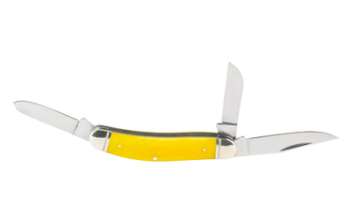 Cold Steel CSFLGSTKMY Gentleman's Stockman Knife 8Cr13MoV SS Yellow Handle - View 3