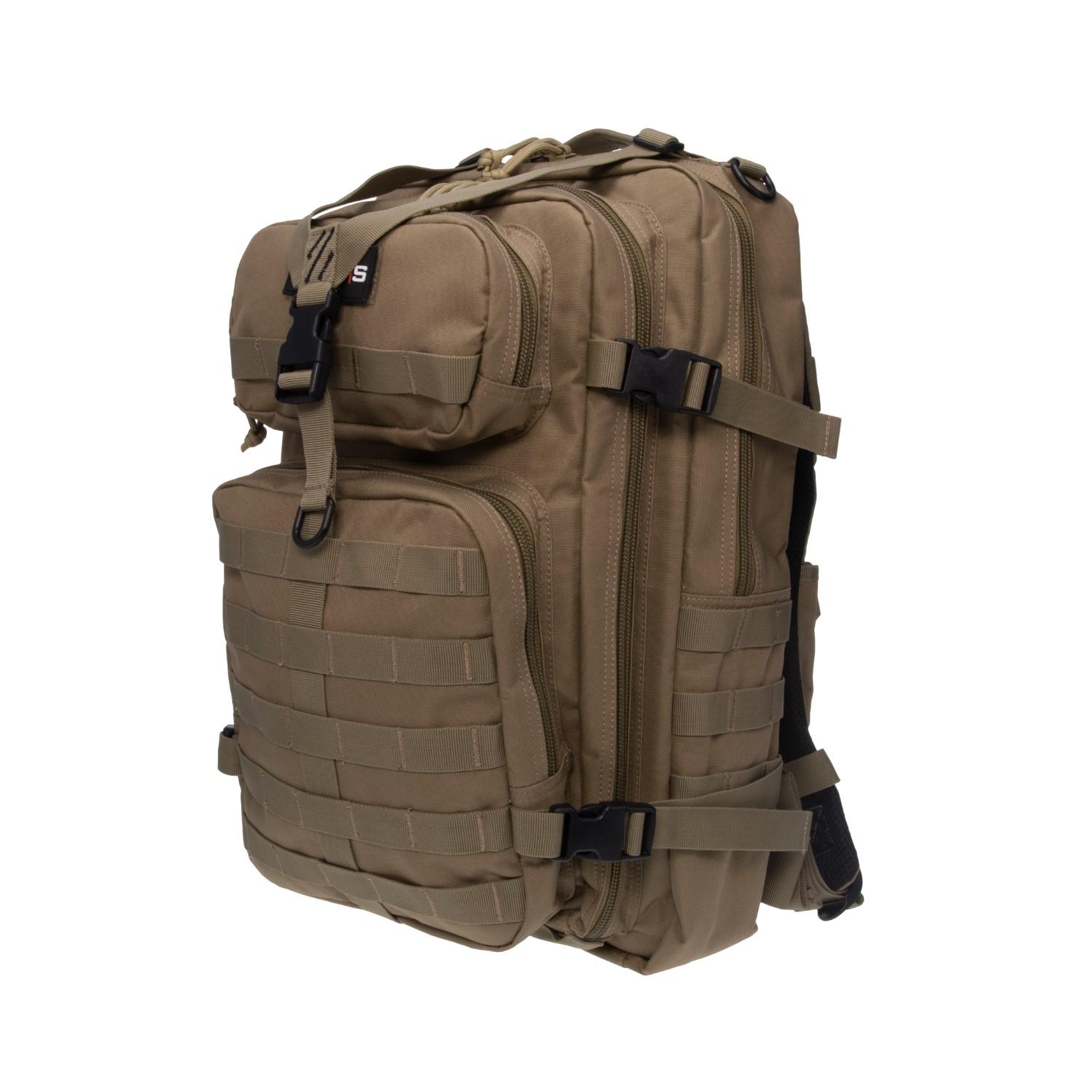G-Outdoors T1712BPT Tactical Bugout Backpack Tan 600D Polyester - View 2