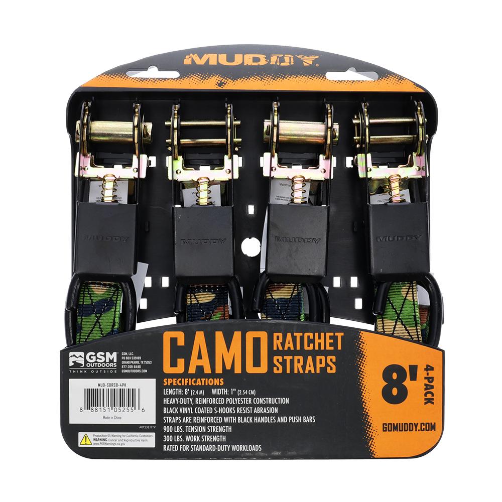 Muddy Ratchet Straps 1 x 8 ft Camo 4/ct - View 2