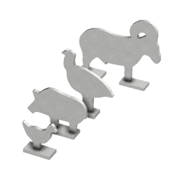Birchwood Casey 47422 Silhouette Knock Over Targets 1/4" Steel 4pc Set - View 2