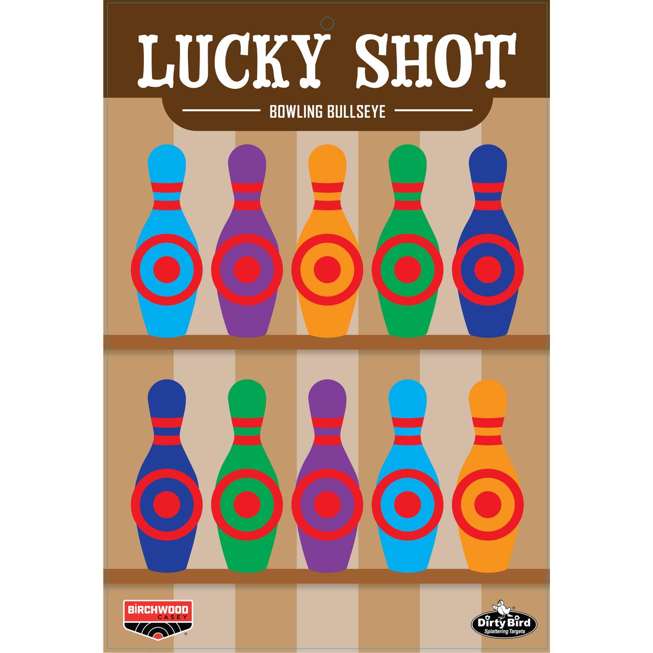 Birchwood Casey Dirty Bird Lucky Shot  Bowling Pins Target 12x18 6/ct - View 2