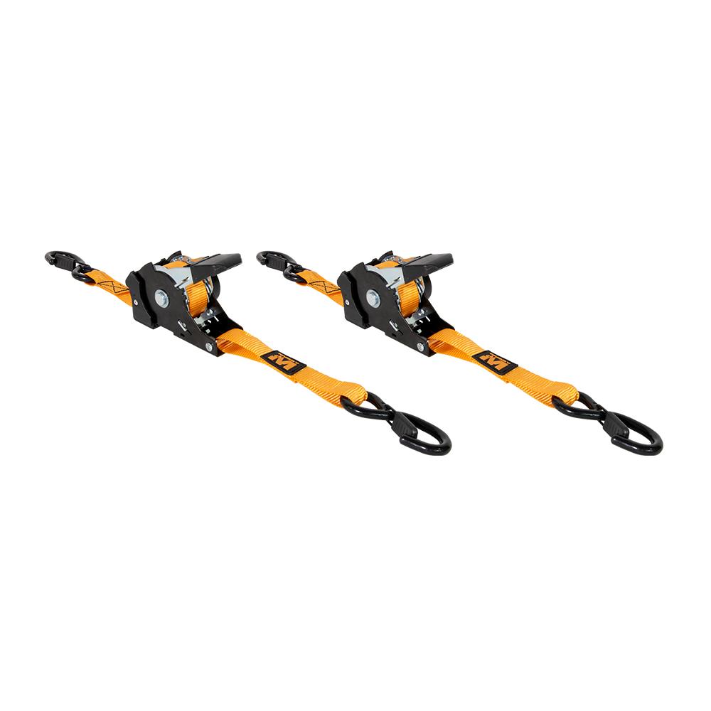 Muddy MUD-RRS10-2PK Retractable Ratchet Straps 1"x10' 2-Pack Orange - View 2