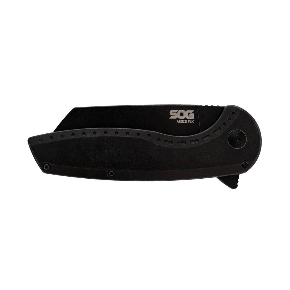 SOG Knives Aegis FLK 2.0 Folding Knife 3-1/4 Wharncliffe Blade Black Blister - View 2
