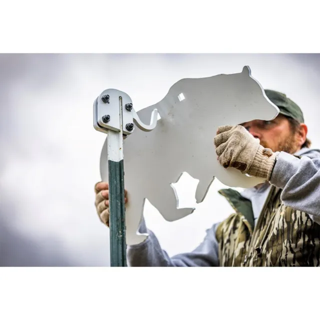 Birchwood Casey TPTH T-Post Target Hook 3/8 AR500 Steel White Hanger - View 2