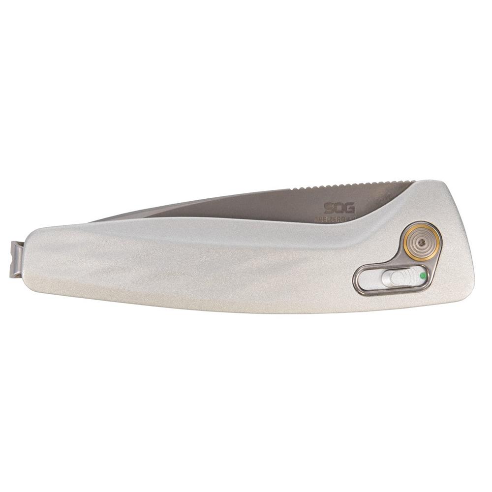 SOG SOG-15-73-03-57 One Zero AU 3.1" Drop Point Blade Silver Chrome - View 2