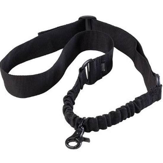 Tac Six 8910 Citadel Single Point Sling Black Webbing Bungee Style with QD Swivel & Scissor Attachment Hook 1.50" W x 42"-54" L for Rifles - View 2
