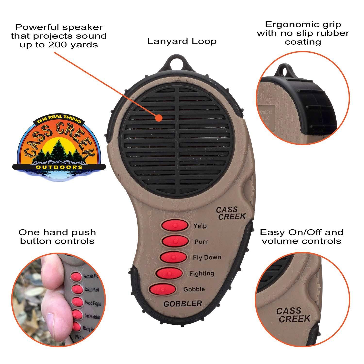 Cass Creek 041 Ergo Spring Gobbler Electronic Game Call, Camo, Belt Clip - View 2